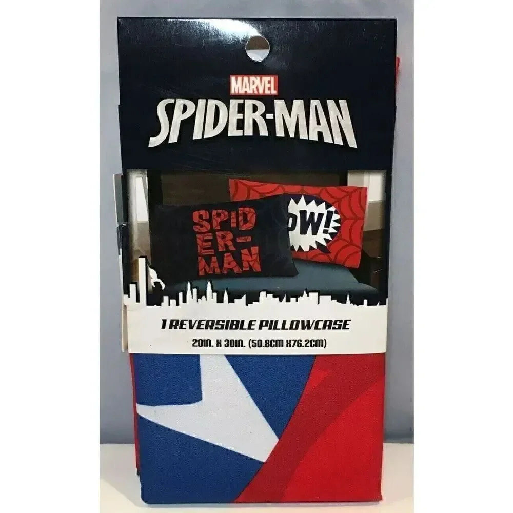 Marvel Spiderman Reversible Double Sided Pillowcase Bedding